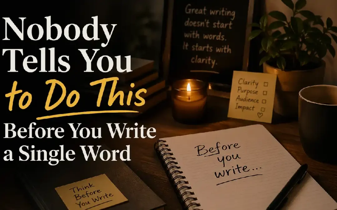 Nobody Tells You to Do This Before You Write a Single Word