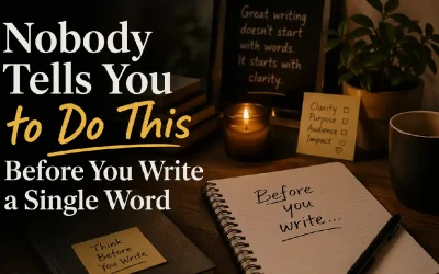 Nobody Tells You to Do This Before You Write a Single Word